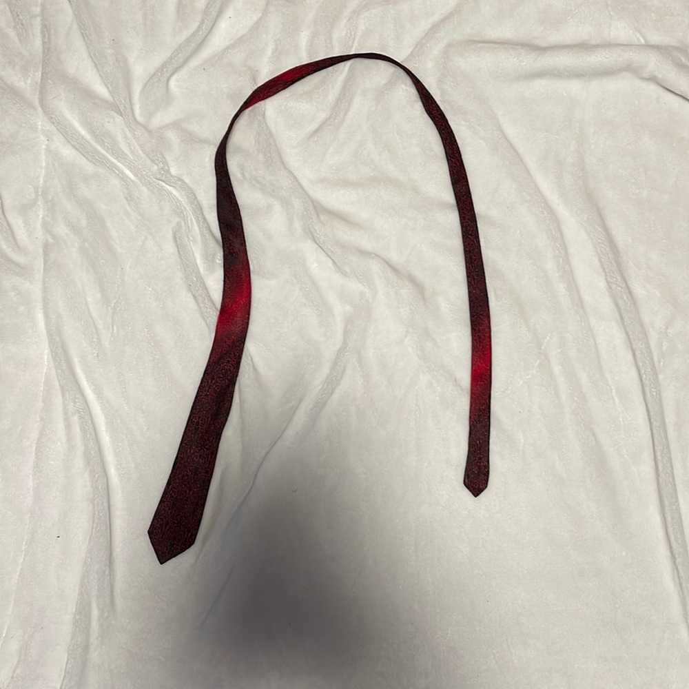 Black and red tie